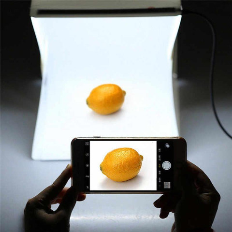 Portable 40*40CM Folding Lightbox Photography LED Light Room Photo Studio Light Tent Soft Box Backdrops For Digital DSLR Camera